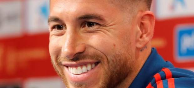 Sergio Ramos, en rueda de prensa con la Selección española.