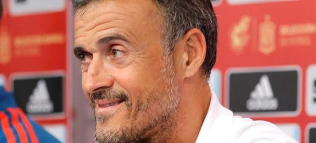 Luis Enrique, en una rueda de prensa.